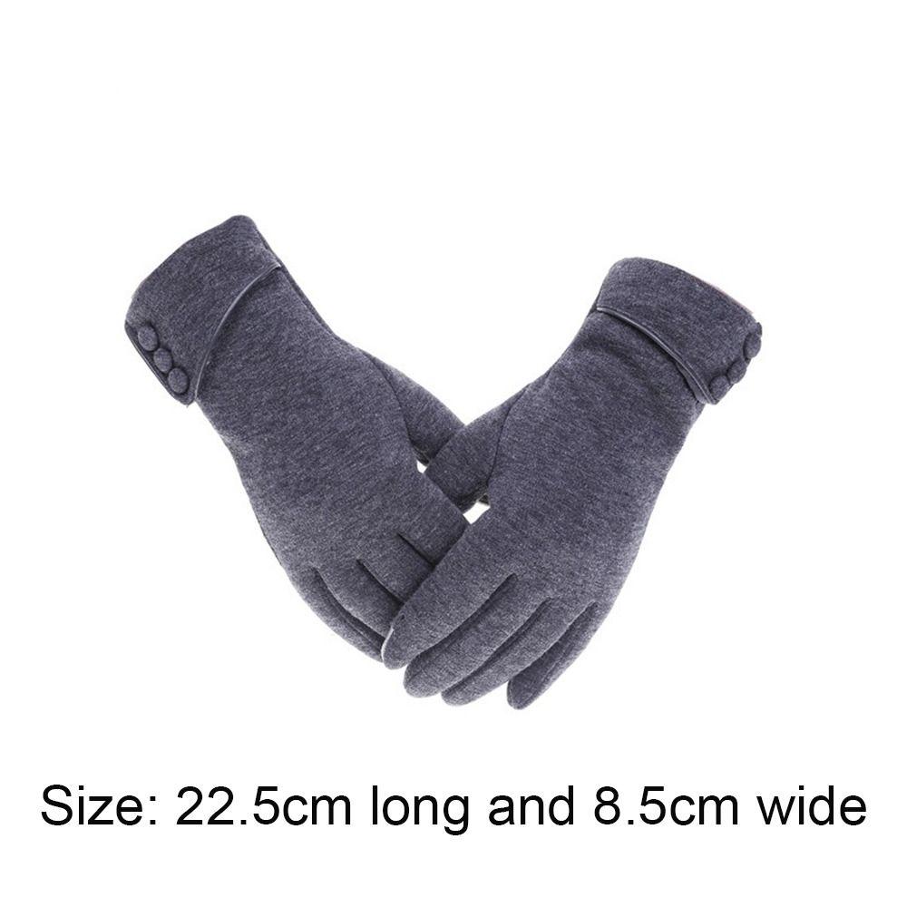 Fleece Lined Winter Warm Gloves Windproof Cold Proof Full Finger Gloves Comfortable Touch Screen Gloves