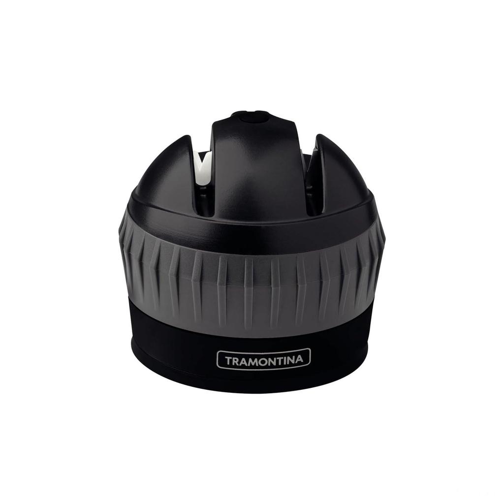 Tramontina Profio 2-Way Knife Sharpener, Round, for Coarse and Fine Sharpening, with a Powerful Suction Cup Base, 24038/000, TRAMONTINA