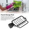 Kitchen Faucet Storage Rack Faucet Sponge Holder Hanging Drain Rack with Towel Shelf for Kitchen Sink