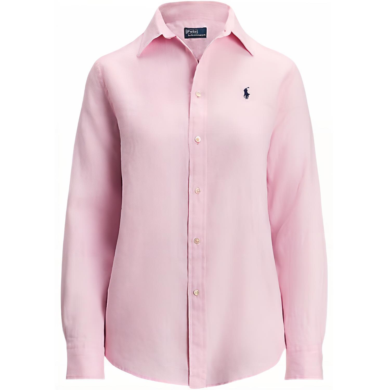 

Polo Ralph Lauren Рубашка женская с острым воротником, однобортная, с длинным рукавом, розовая WMPOSHTNDO20850-650 S