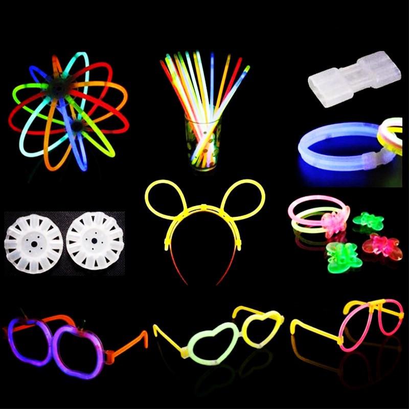 Heart-shaped Fluorescent Glasses and Luminous Bracelet Set - Popular Cheering Props and Toys