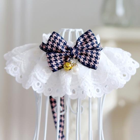 Pet Collar Lace Edge Decorating Fashion Pet Bibs Scarf Handcrafted Wreath Accessories for Outside