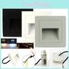 Durable Led Wall Foot Light 3w Square Black Aluminum For Outdoor Stairs