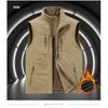 Autumn Winter Thickened fleece double-sided  vest Men's Vest Jacket  Warm Outerwear slim fit Jacket Casual Style Daily