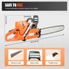 24'' 72CC Professional Gas Chainsaw Heavy Duty Alloy Guide Bar Gasoline ChainSaw for Wood Cutting Forestry Logging Lumberjacks