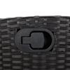 Vidaxl 3-Cz. Garden Furniture Set With Cushions, Black, PE Rattan