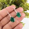 Grønne smaragd edelstens øredobber smykker, Håndlagde nydelige sølv øredobber, 925 sterling sølv smykker for bryllupsgave
