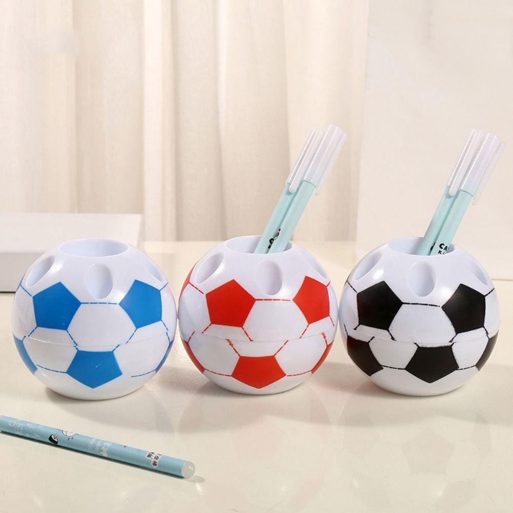 Football Shape Pen Holder Creative Art Pen Storage Container  Desk Accessories Box