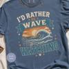 Wave Watching Tee - Coastal Beach Shirt Retro Sunset Design - Adirondack Chair Graphic, Summer Comfort, Vacation Wear