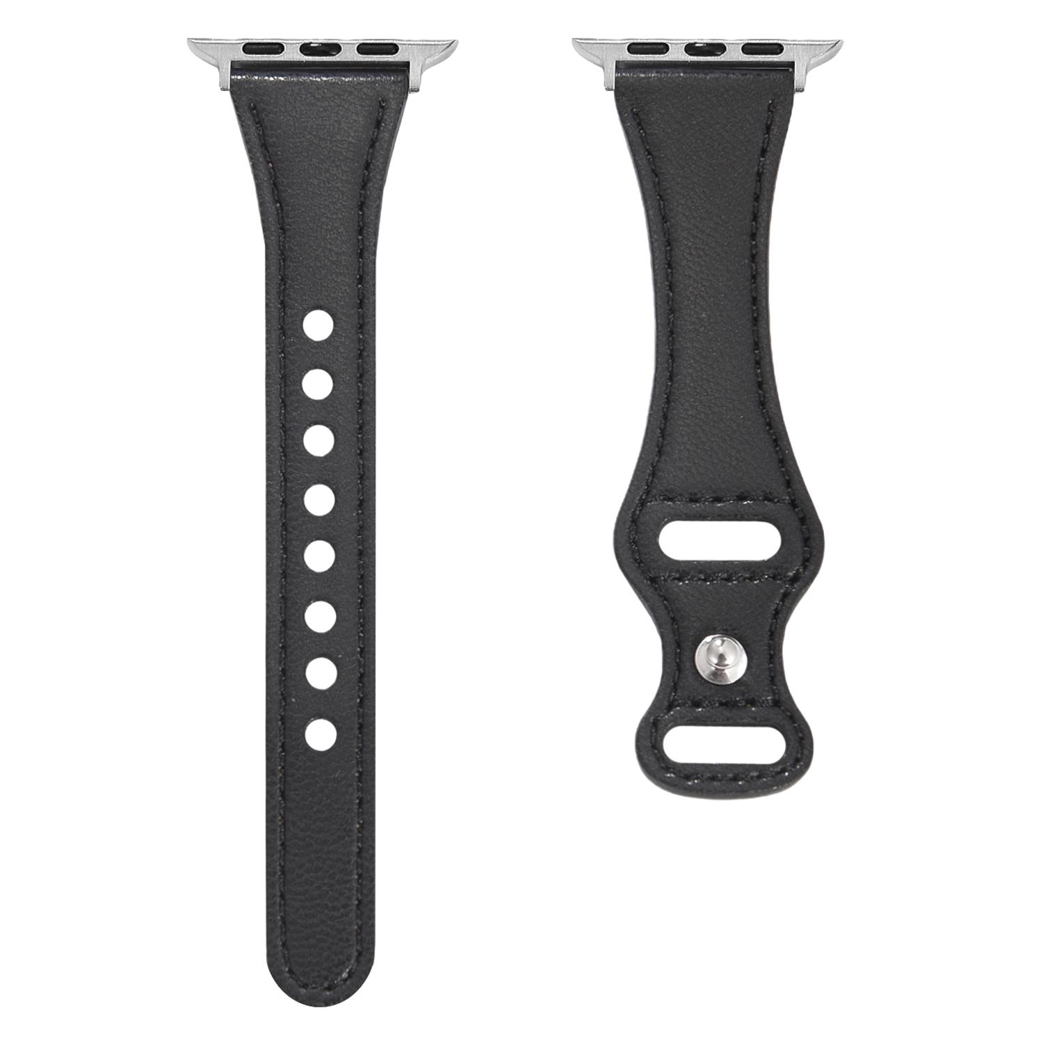 

For Apple Watch 10 46mm/Ultra 2/Ultra 49mm/9 8 7 45mm/SE (2023) SE (2022) SE 6 5 4 44mm/3 2 1 42mm Button Buckle Watch Strap Black