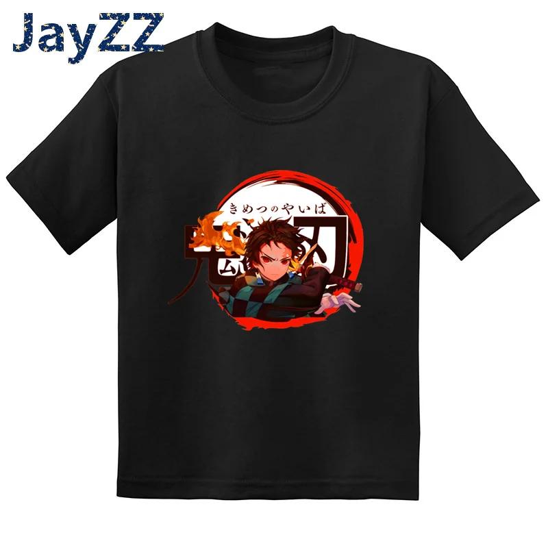 Children's Demon Slayer Anime Cartoon T-Shirt Fun Kids' Clothing Baby Boys and Girls Summer Fashion T-Shirt