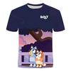 T-shirt 3D Bluey Cartone Animato per Bambini 2026 Estate Fresca Asciugatura Rapida Manica Corta Stampa Anime Maglietta Casual per Ragazzi e Ragazze Quotidiana