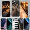 Keyboard Art Piano Phone Case For iPhone 16,15,14,13,12,11 Plus,Pro Max,XS,X,XR,SE,Mini,8,7 Soft Silicone Black Cover