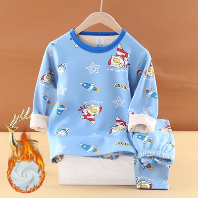 Seturi de pijamale calde de iarnă din desene animate pentru băieți, costume pentru copii, pijamale pentru copii mici, haine de toamnă