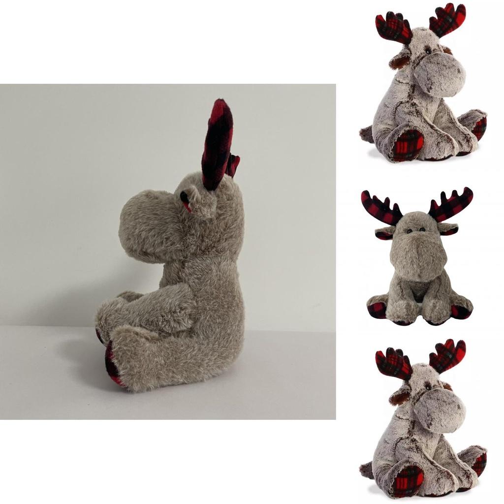 Cute 12 Inch Brown Reindeer Plush Toy With Bendable Antlers For Christmas Decorations And Gifts