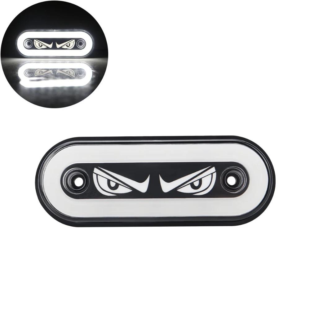 2/4Pcs Demon Eye 12-24V Truck Side Light Super Bright Signal Light LED Side Marker Lights for Trailers Construction Vehicle UTV