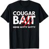 Hilarious Older Woman Younger Man Cougar Bait Halloween Party Outfit Idea Women's Printed Graphic Novelty T-Shirt Black