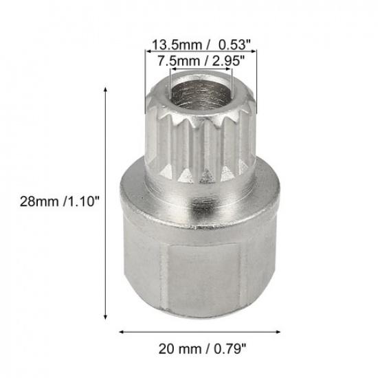 32/16PT Hollow Car Anti Theft Wheel Lock Lug Nut Screw Removal Key Steel for BMW