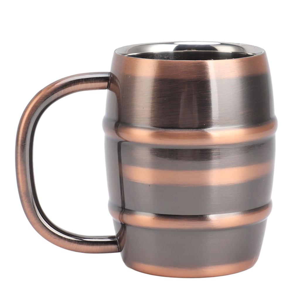 Stainless Steel Beer Mug Double Layer Insulation Multipurpose Safe Ergonomic Milk Tea Mug for Home