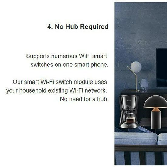 WiFi Tuya Smart Single Channel Relay Switch, 10A/16A, Remote Control AC 90-250V