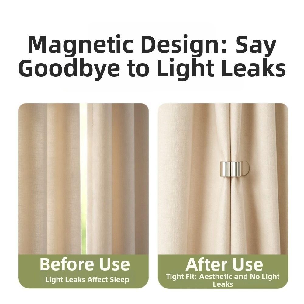 1/5Pair Detachable Magnetic Curtain Clips Drill Free Curtain Holders Office Curtains