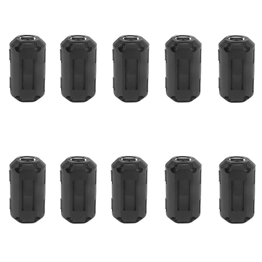 10Pcs 5mm Clip On Cable Connector Anti-Interference RFI EMI Noise Magnetic Filter High Efficiency for USB Audio Video Power Cord