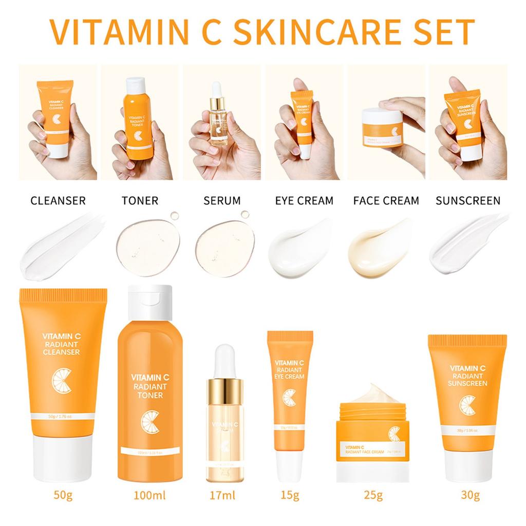 Nourishing Facial Moisturizing Set Moisturizing Toner Serum Skin Care Gift Set, 6 Pcs Facial Skin Care Set, Travel Set(100ml