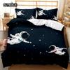 Astronaut Duvet Cover Set Outer Space Tourist Comforter Cover Set for Kids Boys Universe Planet Polyester Quilt Cover Queen King