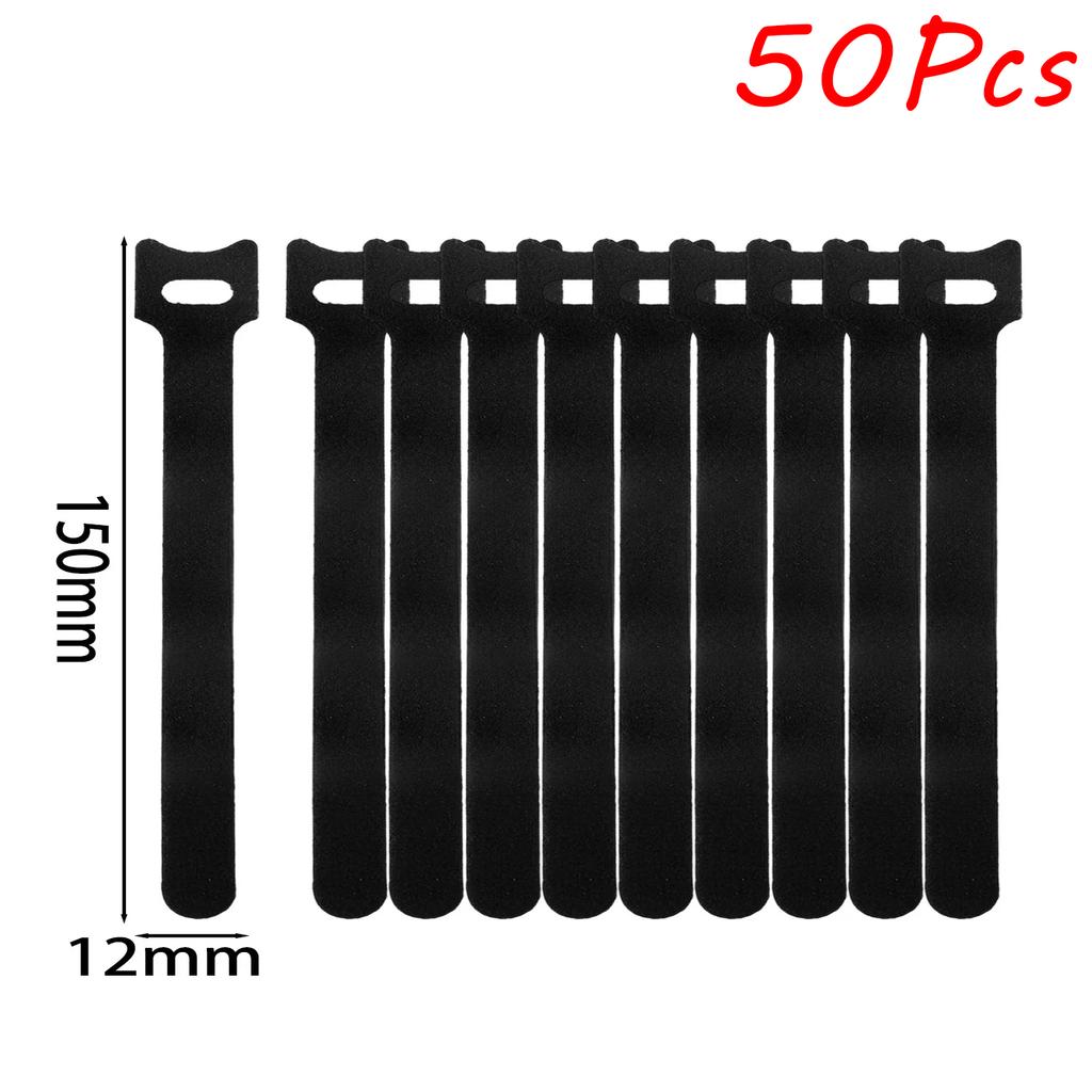 10-100PCS Reusable Hook and Loop Straps Fastening Cable Ties Cable Straps Nylon Securing Wire Cord Ties Organizer Fastener Tape