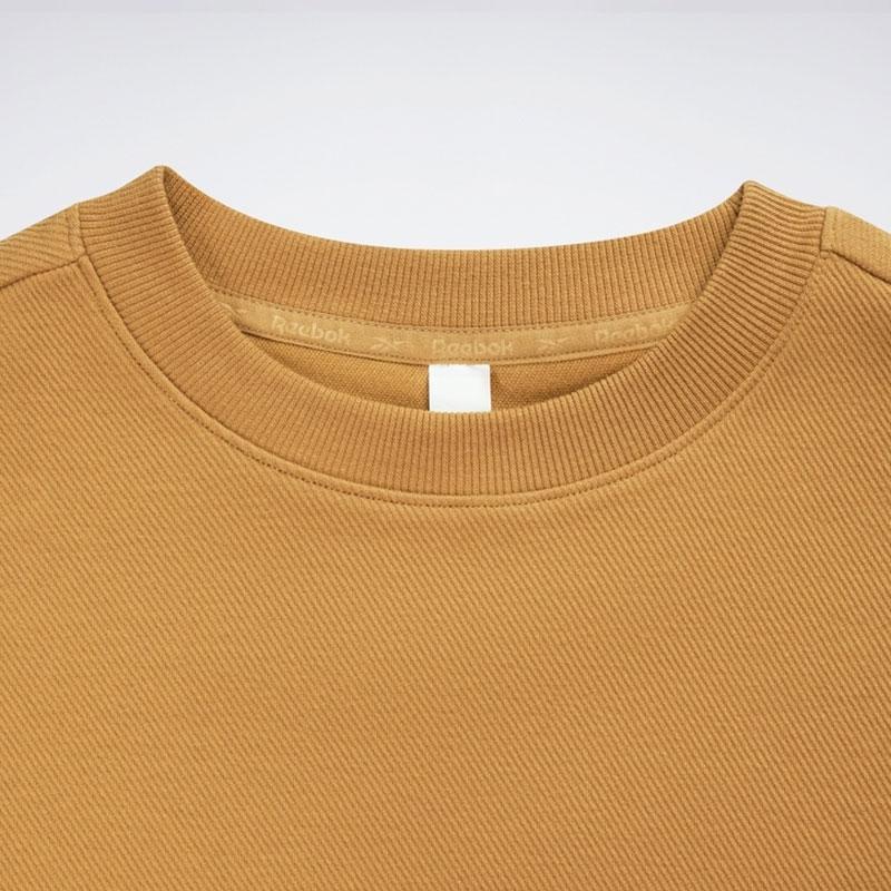 Reebok Beats Tee Series Solid Color Round Neck Loose Short Sleeve T-Shirt Unisex Tops Brown 23RCS417UGBR