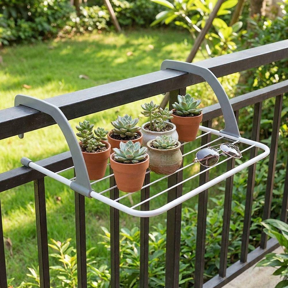 Space Saving Foldable Clothes Hanger Non-Slip Balcony Drying Rack Shoes Storage Rack  Laundry Room