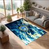 Leeds United Football Print Crystal Velvet Rug, Comfortable Water Absorbent Non Slip Indoor Floor Carpet