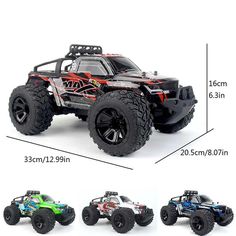 1:14 Scale 2.4G RC Bigfoot Truck, 20km/h High Speed Off-Road Crawler with PVC Anti-Crash Shell for Kids