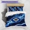 Set Lenzuola Stampato Calcio Hamburger SV 3 Pezzi, Comodo Set Copripiumino per Camera da Letto Amico della Pelle
