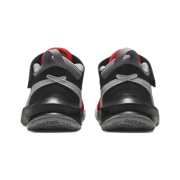 Nike Team Hustle D10 PS University Red Black Kids Sneakers Particle-Grey White CW6736-607