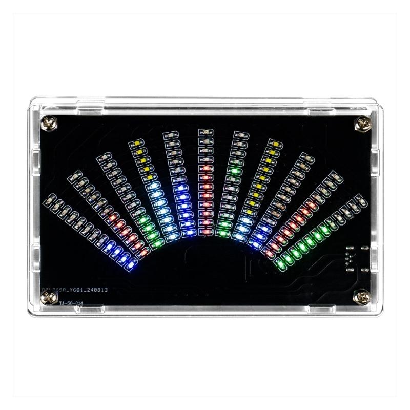 Packung mit 1 LED-Musik-Spektrum-Rhythmuslicht-Anzeige mit einstellbarer Empfindlichkeit und anpassbaren Parametern für die Klangvisualisierung