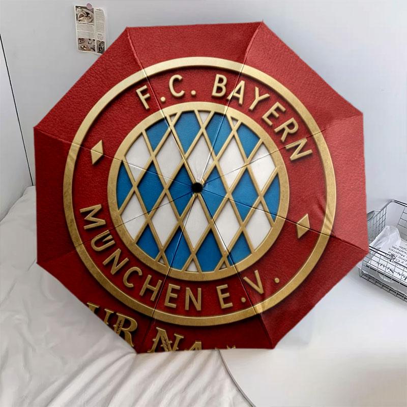 1 PC Automatic Folding Umbrella - FC Bayern Munchen Custom Name Pattern, Portable & Foldable Design with 8 Ribs, Christmas Birthday Gifts
