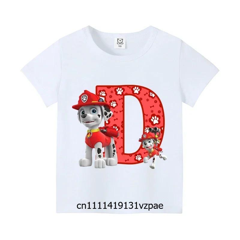 PAW Patrols Children Short Sleeve T-shirt Summer Kids Cartoon Printed Clothing Boy Casual Cotton Tee Girl Anime Cute Tops Gifts