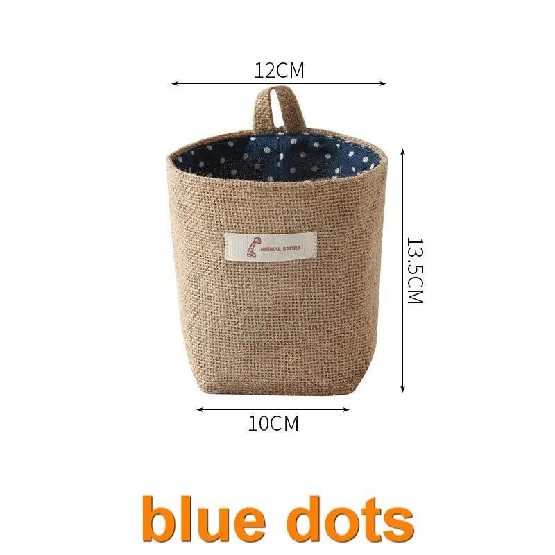 Cotton and Linen Fabric Storage Bag,Three-dimensional Hanging Storage Bag,for Placing Small and Miscellaneous Items