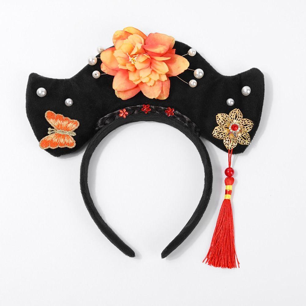 

1 шт. с длинной кисточкой, повязка на голову королевской принцессы в китайском стиле, кепка для свадебной вечеринки 09