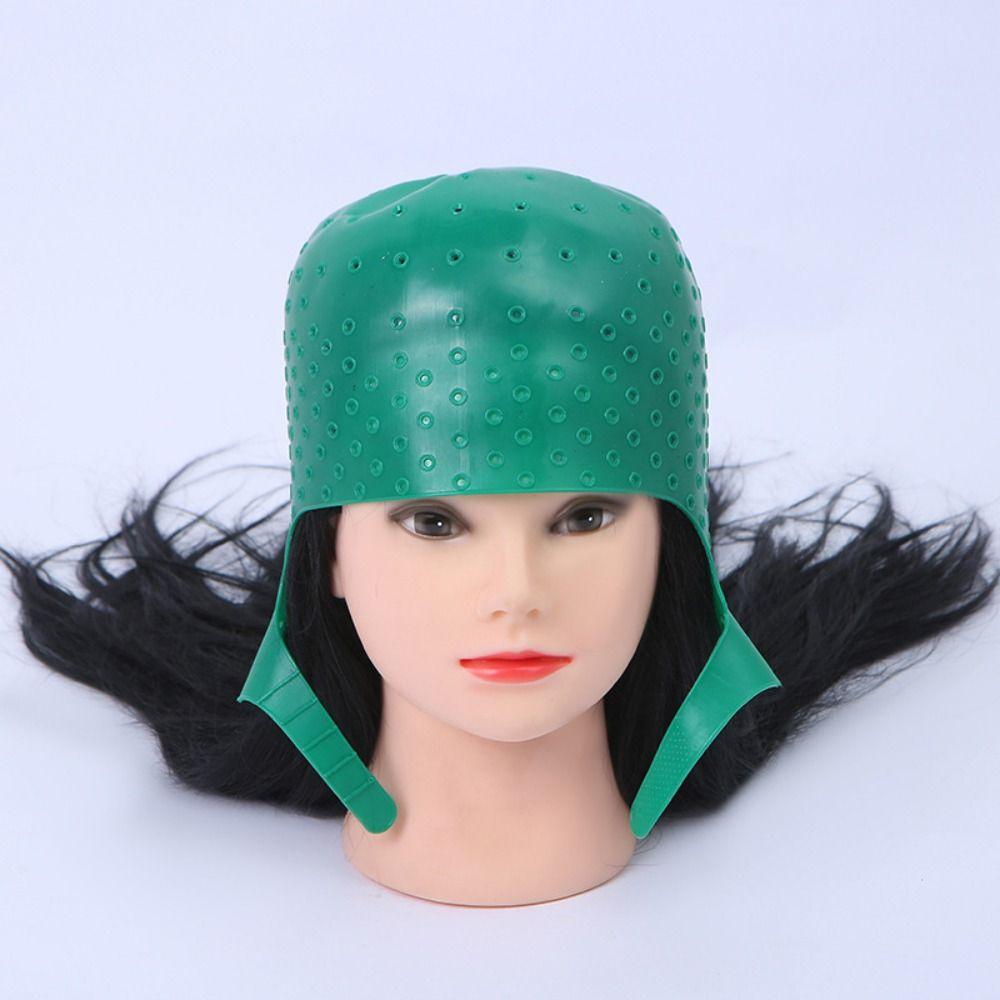 Professionelle Wiederverwendbare Silikonhaube Haarstyling-Werkzeuge Strähnchen-Färbehaube Haken Haarfärbehut