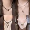 Tiger's Eye Stone Necklace Women's Retro Light Luxury Collarbone Chain High-end Sense Niche Design Sense Neck Chain Accessories New