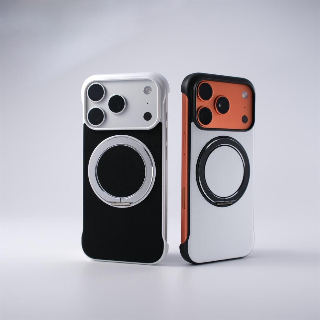 Compatible Magnetic Stand Borderless Case for iPhone 17 PRO MAX, Ultra-thin, Drop-proof Protection.