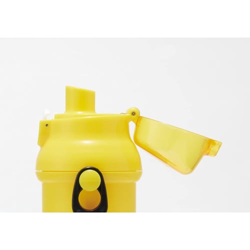Skater Children's Water Bottle, 480ml, Direct Drinking, Plastic, One-Touch Operation, Dishwasher Safe, Made in Japan, Pokemon Pikachu Face 23, Boys an