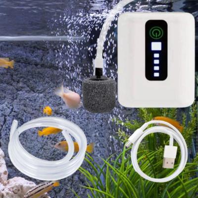 Durable 70H/40H Aquarium Oxygen Pump USB Rechargeable Fish Tank Oxygen Pump Ultra Silent Waterproof Outdoor Fishing Oxygen Pump