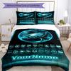 Philadelphia Eagles Customize Your Name Bedding Set Breathable Duvet Cover With Pillowcases Decorative Bed Linen For Bedroom Home Decoration Birthday 