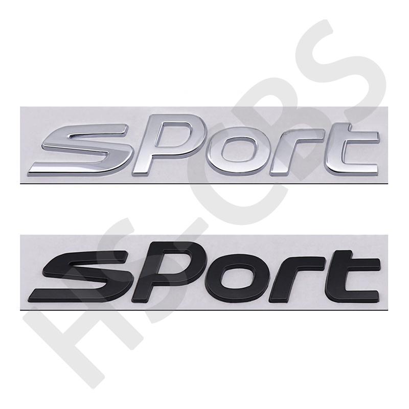 3D Metal Sport Labeling Car Letter Rear Trunk Sticker Badge Tailgate Emblem For Kia Soul Cerato Sportage R Carnival Carens