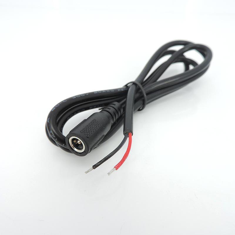 10PCS 1M DC male Power Pigtail Cable 5.5x2.1mm 20wag 5A Male Female Jack Cord DC Connector For CCTV Camera Solar Panel