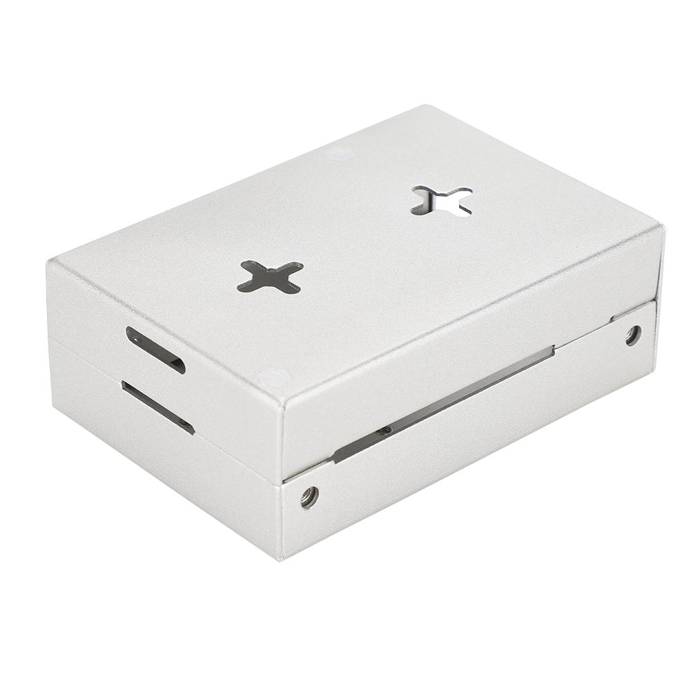 For Raspberry Pi 4B High Quality Protective Aluminum Alloy Metal Porous Case Cover Enclosure Silver