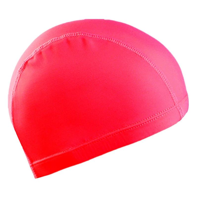 1Pc Swimming Cap Ear Guards Elastic Fabric Solid Color Swim Hat Short/Long Hair Big Kids Polyester Womens/Mens